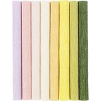 Crêpepapier pastelkleuren 8 rolletjes 25 x 60 cm per rol, Materiaal, ., Nieuw, Ophalen of Verzenden
