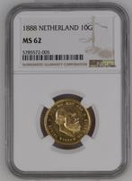 1888  10Gulden Goud Netherlands  NGC MS62, Postzegels en Munten, Goud, Koning Willem III, 10 gulden, Losse munt