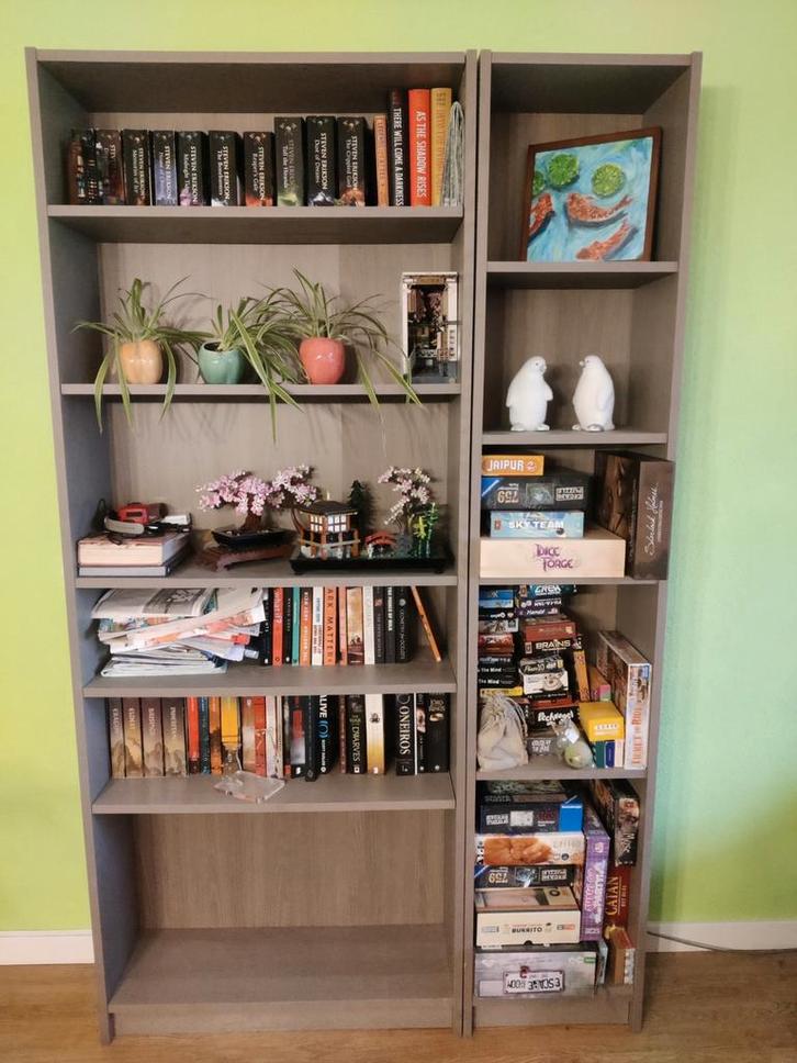 Ikea Billy Boekenkasten - Set van 2, Huis en Inrichting, Kasten | Boekenkasten, Gebruikt, 50 tot 100 cm, 200 cm of meer, 25 tot 50 cm