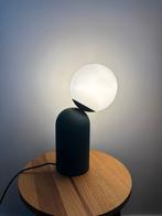 Tafellamp, pauwgroen, met opaalglas, Ophalen of Verzenden, Zo goed als nieuw, Minder dan 50 cm