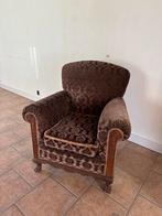 Vintage Bruine Velours Fauteuil - Zit Perfect!, Huis en Inrichting, Fauteuils, Ophalen of Verzenden, Gebruikt, Stof