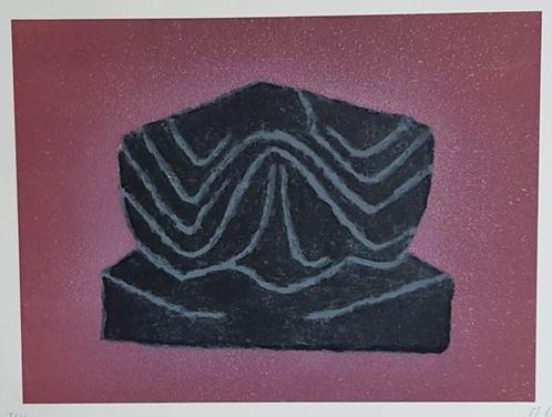 Raoul Ubac(1910)Kleur Lithografie "Pierre Taillée " Ges Gen, Antiek en Kunst, Kunst | Litho's en Zeefdrukken, Ophalen of Verzenden
