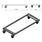 Frame voor mobiele werkbank 124cm (dubbel), Verzenden