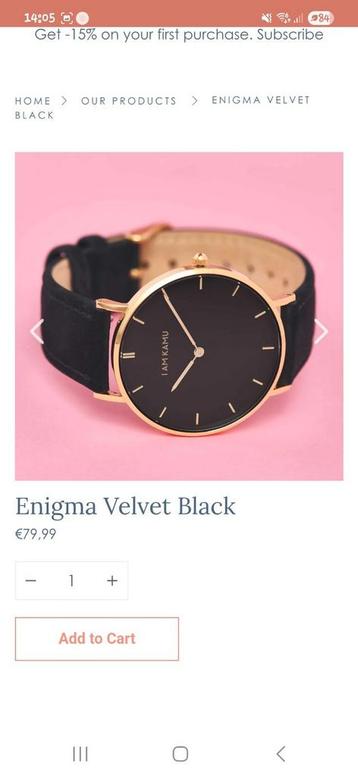 I AM KAMU horloge beschikbaar voor biedingen