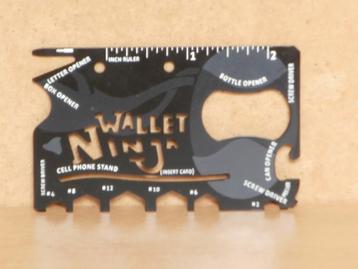 Wallet Ninja 18-1 tool multitool Creditcard past portemonnee