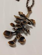 Vintage Hannu Ikonen bronzen pendant en ketting rendier mos, Ophalen of Verzenden