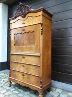Oude biedermeier kuif / klepsecretaire, Huis en Inrichting, Kasten | Secretaires, Ophalen, Gebruikt
