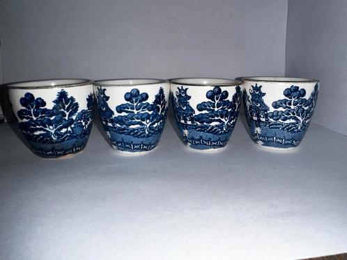 4 Arklow ierland blauw thee kopjes orgineel uit 1950/60, Antiek en Kunst, Antiek | Porselein, Ophalen of Verzenden