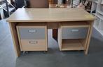 Net bureau met 2 ladenkasten 140x80x76, Ophalen, Gebruikt, Bureau