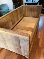 Steigerhouten Bed 80x200 ZGAN, Huis en Inrichting, Slaapkamer | Bedden, Eenpersoons, Bruin, Steigerhout, Ophalen of Verzenden