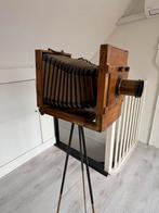 Vintage antieke houten camera met statief, Ophalen of Verzenden, Niet werkend, Compact, Overige Merken