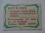 KEES DE BOCK    grootste sortering Sigaren    LEIDEN, Verzenden, Zo goed als nieuw, Luciferdoosjes of -merken