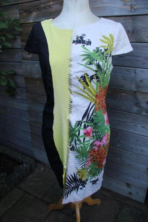 Jurk zwart/ geel Mariella Rosati mt 42 Vaste prijs, Kleding | Dames, Jurken, Zo goed als nieuw, Maat 42/44 (L), Zwart, Ophalen of Verzenden
