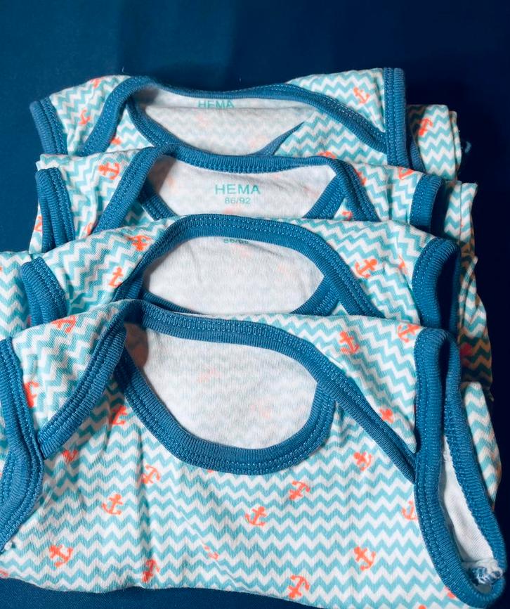 HEMA rompertjes 86/92 zonder mouwen, Kinderen en Baby's, Babykleding | Maat 86, Zo goed als nieuw, Jongetje of Meisje, Nacht- of Onderkleding
