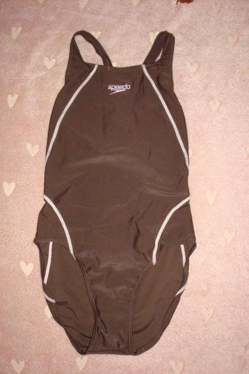 Speedo zwempak badpak, donker bruin licht roze, maat 40 beschikbaar voor biedingen