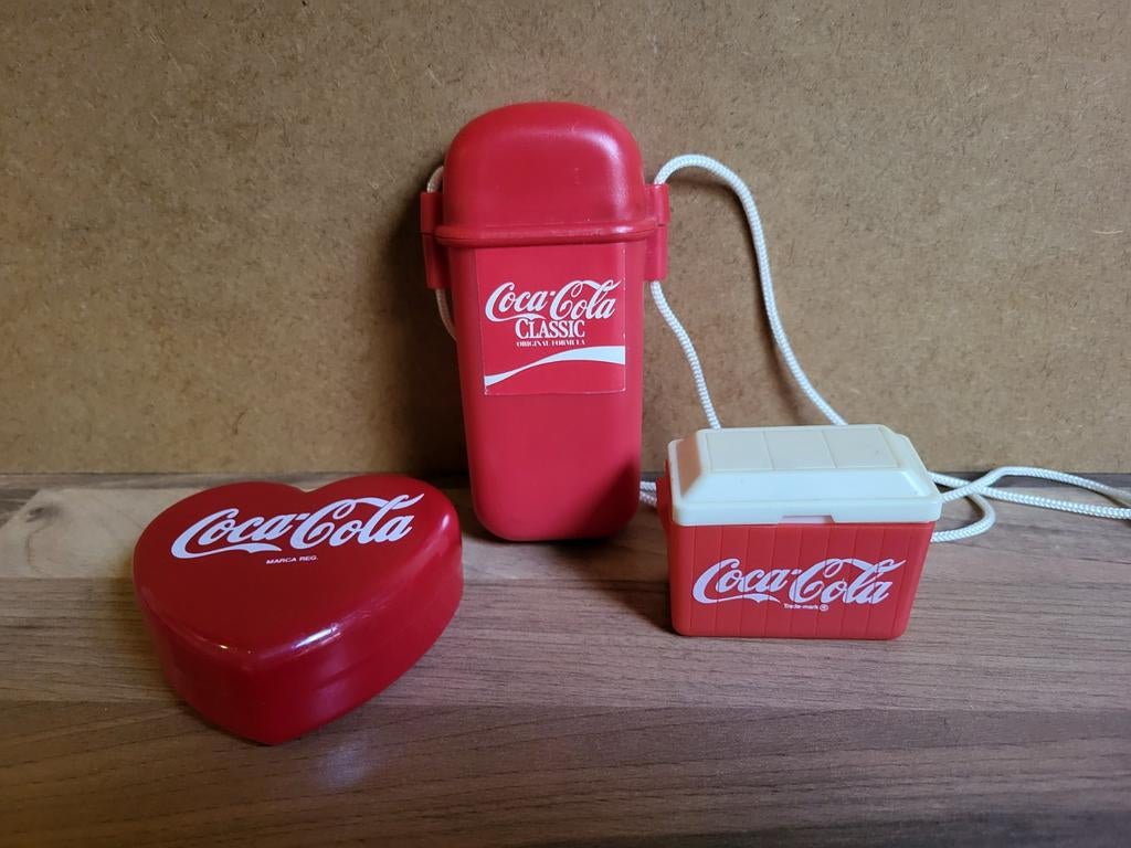 Coca Cola Miniatuur Bakjes - 3 stuks, Ophalen of Verzenden, Gebruikt, Gebruiksvoorwerp