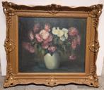 Doek 'Stilleven met chrysanten' gesign. r.o. .... vd Ven, Ophalen