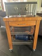 hoogwaardige trolley (butler) met grilplaat op gas, Ophalen, Zo goed als nieuw