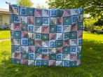 Patchworkmotief deken, sprei, woondeken met merinowol- Nieuw, Ophalen of Verzenden, Nieuw