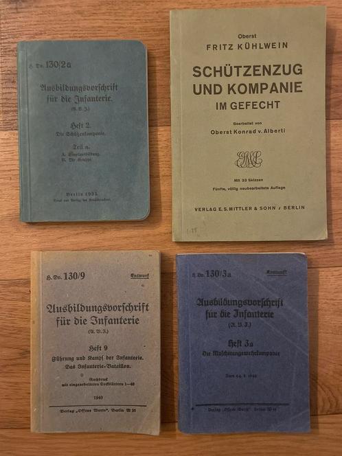 4x Wehrmacht Ausbildungsvorschriften / handboeken H.dv., Verzamelen, Militaria | Tweede Wereldoorlog, Landmacht, Boek of Tijdschrift