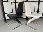Rolf Benz RB 7800 design eetkamerstoelen, Huis en Inrichting, Zwart, Leer, Ophalen of Verzenden, Zo goed als nieuw
