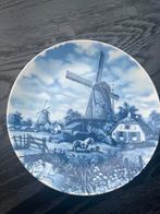 Delfts Blauw Wandbord Molenlandschap, Ophalen