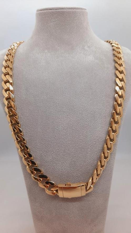 gouden coban link ketting 14kt, Sieraden, Tassen en Uiterlijk, Kettingen, Nieuw, Goud, Goud, Ophalen of Verzenden