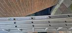 Professionele opsteekladder 3x12 treden. Werkhoogte 7.3m, Doe-het-zelf en Verbouw, Ladders en Trappen, Ophalen of Verzenden, Zo goed als nieuw
