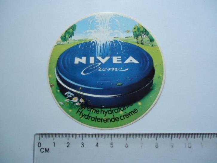 sticker oud NIVEA CREME klassieker parfum vintage retro, Verzamelen, Stickers, Zo goed als nieuw, Bedrijf of Vereniging, Verzenden