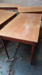 Set van 5 houten tafels 130x70 cm, Antiek en Kunst, Ophalen