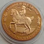 Pruisen 1991 Prachtige Proof Penning Frederik de Grote Paard, Ophalen of Verzenden, Overige materialen