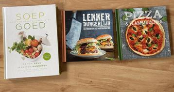 3 nieuwe kookboeken soep, hamburgers, pizza en flammkuchen beschikbaar voor biedingen