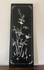 Chinees lakwerk m parelmoer ‘Raden’wandpaneel 40cm, Antiek en Kunst, Kunst | Niet-Westerse kunst, Ophalen of Verzenden