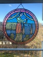 Libra vintage glas-in-lood raamhanger raamdecoratie rond, Ophalen