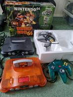 2x N64 + Donkey Kong 64 (Doos) + Expansion Pack, Spelcomputers en Games, Spelcomputers | Nintendo 64, Ophalen, Met 2 controllers