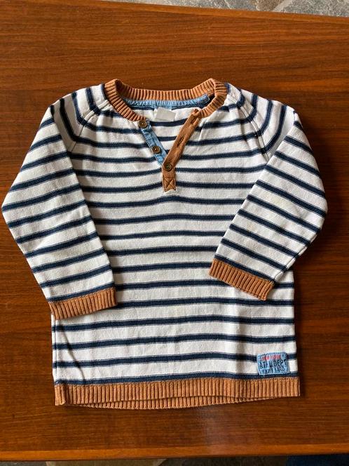 Katoenen bretonse streep henley trui mt 86, Kinderen en Baby's, Babykleding | Maat 86, Gebruikt, Jongetje, Truitje of Vestje, Ophalen of Verzenden