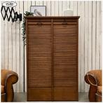 Oude mooie dubbele roldeurkast Kast Archiefkast, Ophalen, Gebruikt, Vintage Officestijl, 50 tot 100 cm