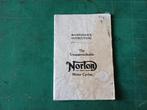 NORTON owner’s manual CS1 en ES2 Flattankers, Ophalen of Verzenden, Overige merken