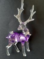 Zilver lila hert 1 kerstornament Kurt S. Adler, Diversen, Kerst, Verzenden, Nieuw
