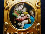 Icoon Madonna met de stoel Jezus Johannes naar Raffaello, Antiek en Kunst, Antiek | Religie, Ophalen of Verzenden