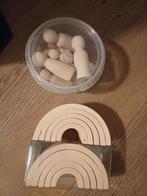 Houten knutselspullen, regenbogen, 23 peg dolls, NIEUW!, Ophalen of Verzenden, Nieuw, Materiaal