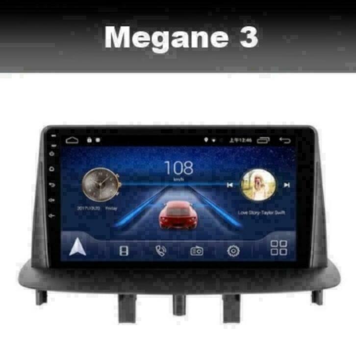 Renault Megane 3 radio navigatie android 9 wifi dab+ carkit, Auto diversen, Autoradio's, Nieuw, Ophalen of Verzenden