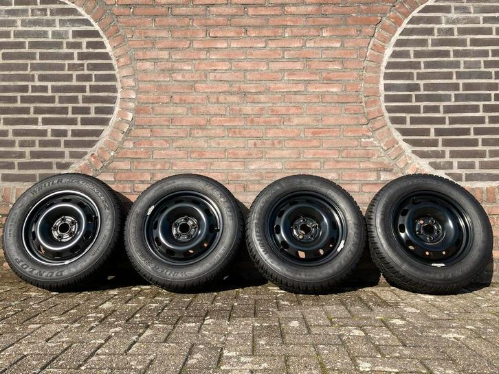 15 Inch winterset 195/65/15 steek 5x100, Auto-onderdelen, Banden en Velgen, Velg(en), Winterbanden, 15 inch, 195 mm, Personenwagen