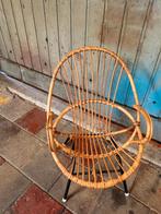 Vintage rotan fauteuil, Huis en Inrichting, Stoelen, Gebruikt, Vintage, Ophalen of Verzenden, Eén