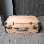 Gave oude brocante houten kist koffer metalen beslag Etage3, Gebruikt, ., Ophalen of Verzenden, .