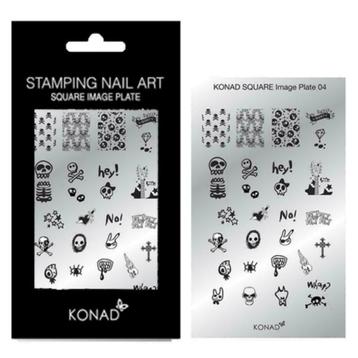 KONAD Square nail stempel 04 met 28 ' SKULL ROCK N ROLL '. beschikbaar voor biedingen