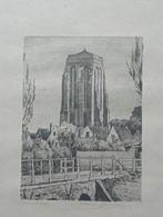 Marius Janssen Ets Kerk Zierikzee, Antiek en Kunst, Kunst | Etsen en Gravures, Ophalen of Verzenden