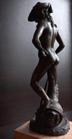 Bronzen beeld , David by Donatello Bronze Sculpture Statue, Antiek en Kunst, Antiek | Koper en Brons, Ophalen of Verzenden, Brons