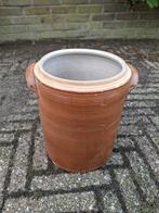 Oude Franse inmaakpot grespot, Gebruikt, Rond, Aardewerk, Tuin