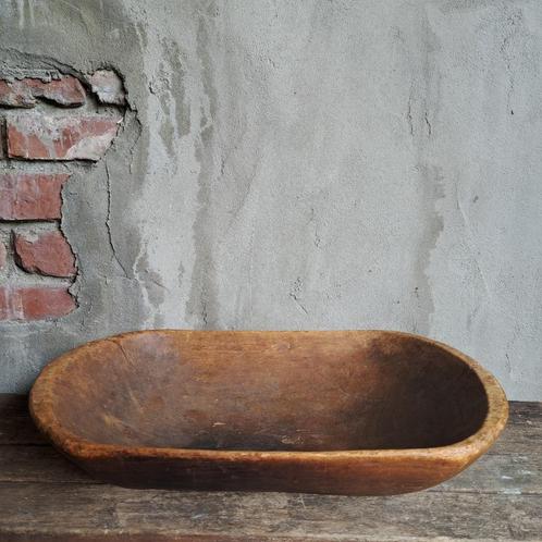 Brocante oude houten trog trogje voederbak bak *Etage3*, Huis en Inrichting, Woonaccessoires | Overige, Gebruikt, Ophalen of Verzenden